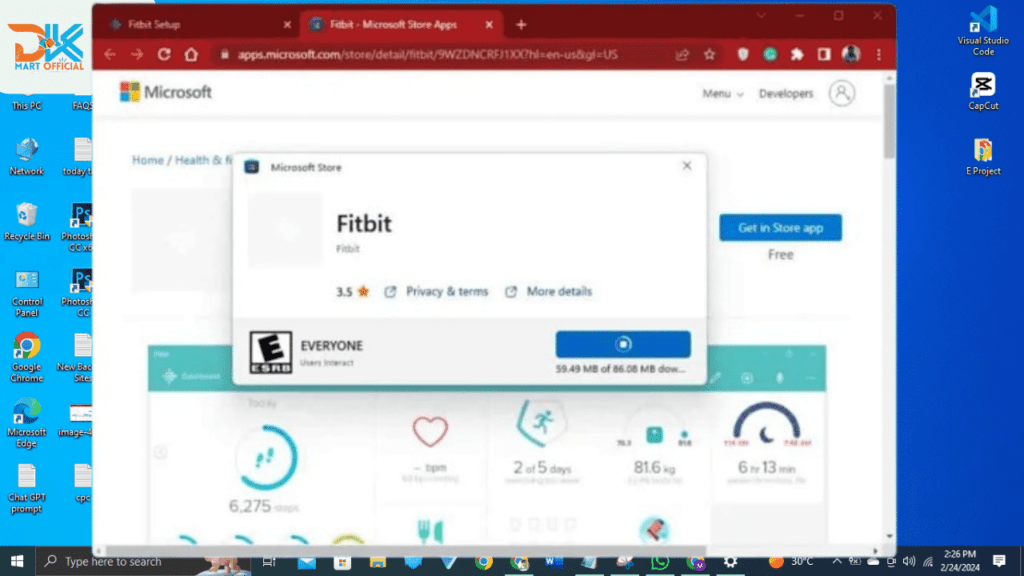 Fitbit App for Windows 10